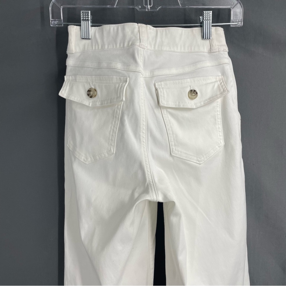 SPANX Stretch Twill Cropped Wide Leg Bright White Comfort Business Casual Pant - Picture 9 of 12